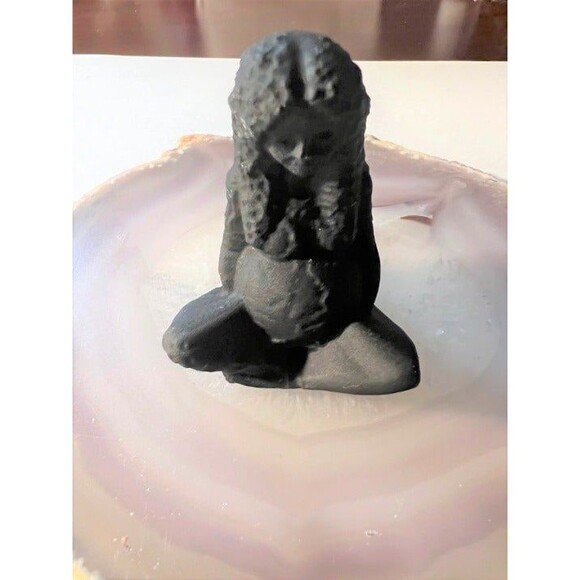 Beautiful Black Obsidian Mother Earth Carving - Picture 1 of 6